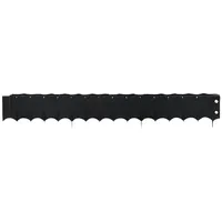 FLORAWORLD Rasenkante, feststehend 116 x 15cm, anthrazit, Kunststoff - grau