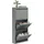 Woltu Schuhregal 50 x 106 x 15 cm grau / grau