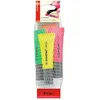 NEON Textmarker - - 4er Pack - gelb, grün, Pink, Orange,