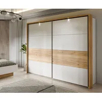 Forte Schwebetürenschrank MAYACUS 269,9 x 210,5 x 61,2 cm Weiß