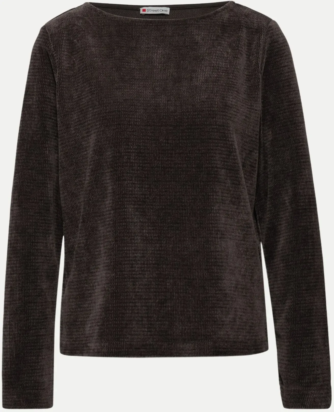 Shirt mit U-Boot-Ausschnitt 16866-deep roast brown 38