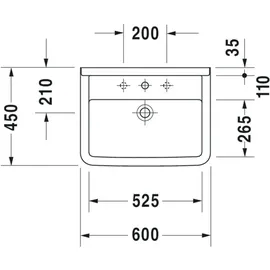 Duravit Starck 3 Waschtisch 60 x 45 cm (0300600000)