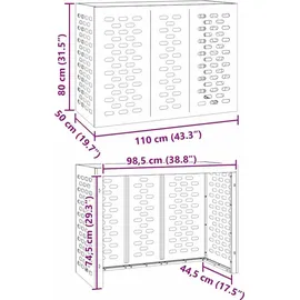 vidaXL Klimaanlagenabdeckung 110 x 50 x 80 cm