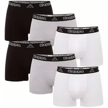 Kappa Boxershorts 6er Pack Weiß / Schwarz XXL