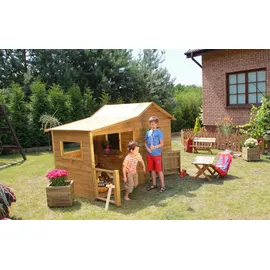 4iq group Spielhaus Elisa 240 x 125 x 173 cm Holz