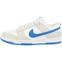 Nike Dunk Low Retro Sneaker, Summit White Photo Blue Platinum Tint, 45.5 EU