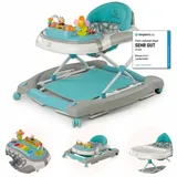 Bronea Lauflernhilfe 4-in-1 Lauflernwagen Gehfrei Baby Schaukel Lauflernhilfe Babywalker, Abnehmbares Spielpaneel - Wippfunktion - Leise gummierte Reifen