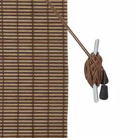 vidaXL Fensterjalousie Geometrisch Braun 110 x 160 cm Bambus