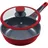 Ø 24 cm x 7,5 cm rot inkl. Glasdeckel
