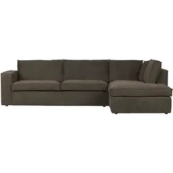 Ecksofa Freddie, Rechts, Dunkelbraun