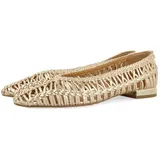 Gioseppo Mary-Jane Ballerinas aus geflochtenem Leder, Platinfarben, 36 EU