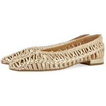 Gioseppo Mary-Jane Ballerinas aus geflochtenem Leder, Platinfarben, 36 EU