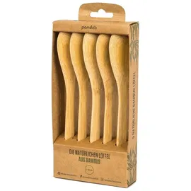 pandoo Esslöffel POBCS005, 18 cm, Bambus, 5 Stück