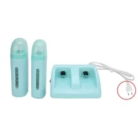 Professioneller Roll-On Wachswärmer mit Doppelpatronen für Effektive Haarentfernung – Schnelles Heizen, Leicht zu Reinigen, Cyan (220V)