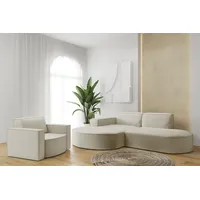 Fun Möbel Sofa Set 2-teilig Sessel und Ecksofa PALMA