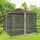 Outsunny Moskitonetz 3x3m Pavillon mit 4 Seitenteilen, Fliegennetz mit Reißverschluss, langlebig aus Nylon-Mesh in Schwarz Aosom.de
