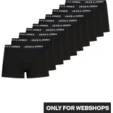 JACK & JONES Solid Boxershorts 10 Einheiten Black / Detail Black / Black XL
