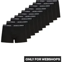 JACK & JONES Solid Boxershorts 10 Einheiten Black / Detail Black / Black XL