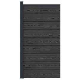 vidaXL Zaunlatte 1 x 1 m Grau/Schwarz