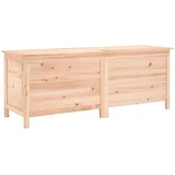 vidaXL Gartentruhe, Gartenbox mit Stauraum, Auflagenbox mit Boden aus Latten, Aufbewahrungsbox Kissenbox Holztruhe, Massivholz Tanne