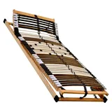 MediFlex T200 7-Zonen Lattenrost mit Kopf- und Fußverstellung, 120x200 cm, aus Buchenholz, fertig montiert, 42 Leisten, ergonomisch und stabil