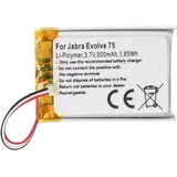 AccuCell Akku passend für Jabra Evolve 75 Headset, Jabra AHB572535PST, Li-Polymer, 3,7V