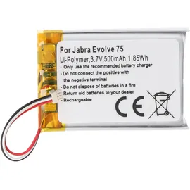 AccuCell Akku passend für Jabra Evolve 75 Headset, Jabra AHB572535PST, Li-Polymer, 3,7V