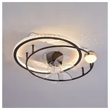 Eurotondisplay Deckenventilator oszillierend Deckenventilator mit LED Beleuchtung mit Fernbedienung, Lichtfarbe und Helligkeit einstellbar