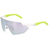 Adidas SP0041 Unisex-Sonnenbrille Vollrand Monoscheibe Kunststoff-Gestell, Weiss