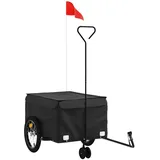 vidaXL Fahrradanhänger Schwarz 45 kg Eisen