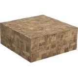Beliani Couchtisch Hellbraun, Holz, 80x33x80 cm, Wohnzimmer, Wohnzimmertische, Couchtische