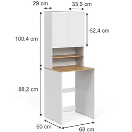 Vicco Waschmaschinenschrank Viktor 68 x 88,2 x 60 cm Weiß/Artisan