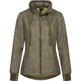 LPO Softshelljacke »SHELBY PEAK IV Women«, leichte Softshelljacke mit All-Over-Print und abnehmbarer Kapuze Gr. 54 (XXL), grün , 85253516-54