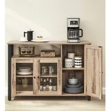 VASAGLE Anrichte 110 x 75 x 33 cm Braun / Schwarz