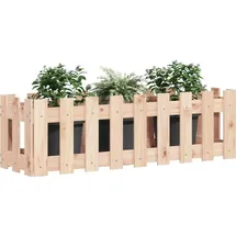 vidaXL Hochbeet Lattenzaun-Design 100 x 30 x 30 cm Braun