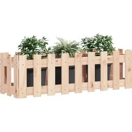 vidaXL Hochbeet Lattenzaun-Design 100 x 30 x 30 cm Braun