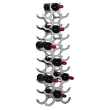 KADIMA DESIGN Design Aluminium Weinregal 27 Flaschen in Silber 31x98x14 cm, | Gr.: onesize