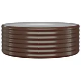 vidaXL Hochbeet Pulverbeschichteter Stahl 100 x 100 x 36 cm Braun