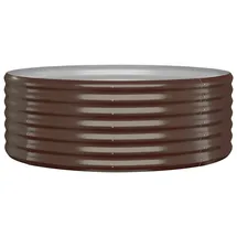 vidaXL Hochbeet Pulverbeschichteter Stahl 100 x 100 x 36 cm Braun