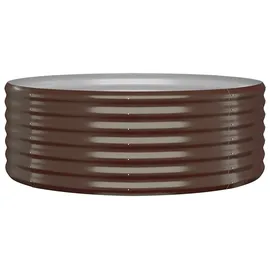 vidaXL Hochbeet Pulverbeschichteter Stahl 100 x 100 x 36 cm Braun