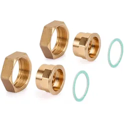 Anschluss Set Pumpengruppe, 2x Anschlussverschraubung 1'' IG x 1 1/2''IG ÜWM