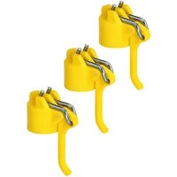GAH Alberts Alberts 663582 Leinenspannerkopf für Wäschpfähle | Kunststoff, gelb | für Rohr-Ø 42 mm | 3er Set