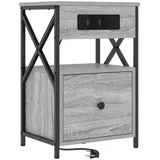 vidaXL Nachttisch Grau Sonoma 40 x 31 x 60 cm Holzwerkstoff Vidaxl