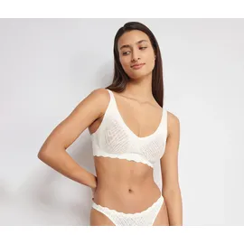 SLOGGI Damen Zero Feel Bliss Soft Bra, Silk White, L