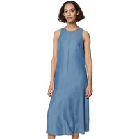 Marc O'Polo Sommerkleid Mit feiner Struktur, A-Shape, Gr. 38 Normalgrößen, blau Damen Kleider