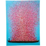 Kare Bild, Touched Flower Boat Blau, Pink 80x100cm