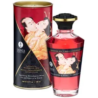 Shunga - ERDBEER- UND CAVA-WÄRMEEFFEKT-MASSAGEÖL 100 ml