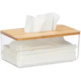 Relaxdays Tücherbox transparent