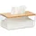 Relaxdays Tücherbox transparent