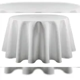 METRO Professional Tischdecke, rund Ø 300 cm, Baumwolle, waschbar, weiß